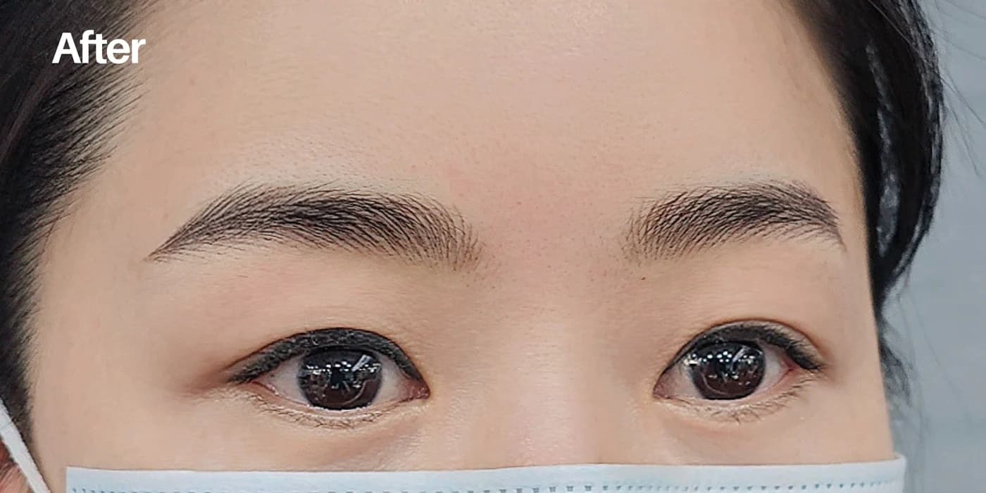 헤어스트록 눈썹 시술 후