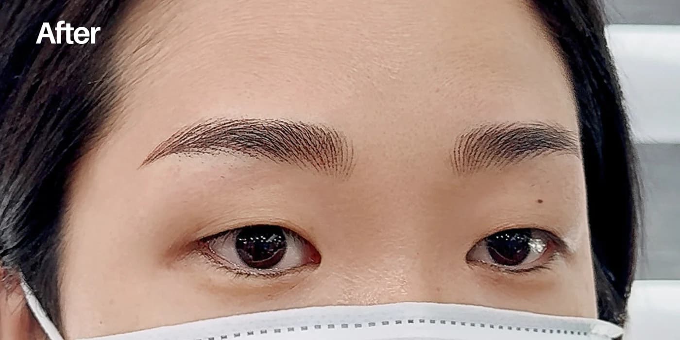 헤어스트록 눈썹 시술 후